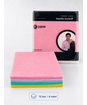  Lavete microfibra profesionale - Pachet de 12 Lavete Universale Multicolore -Performanță și Igienă pentru Curățenie Profesională! - arli.ro