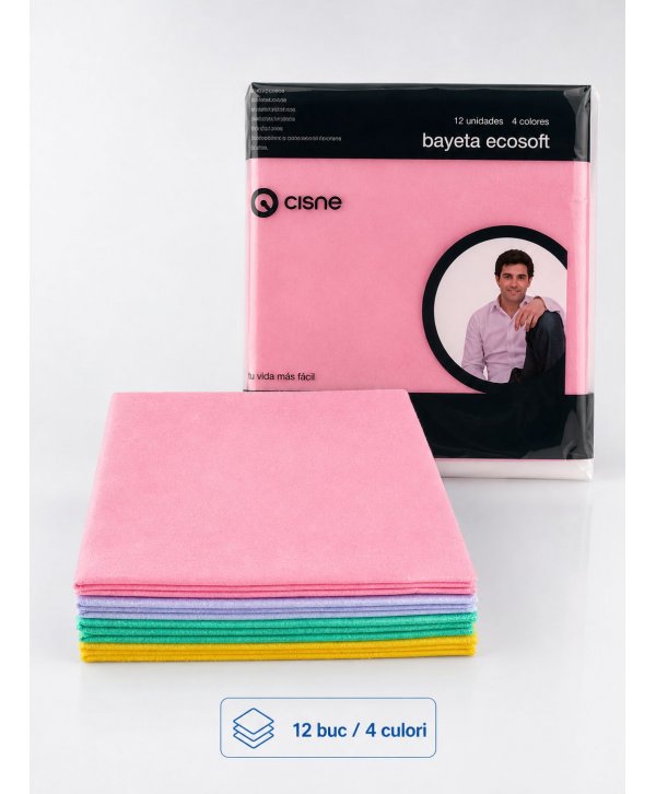 Lavete microfibra profesionale - Pachet de 12 Lavete Universale Multicolore -Performanță și Igienă pentru Curățenie Profesională! - arli.ro