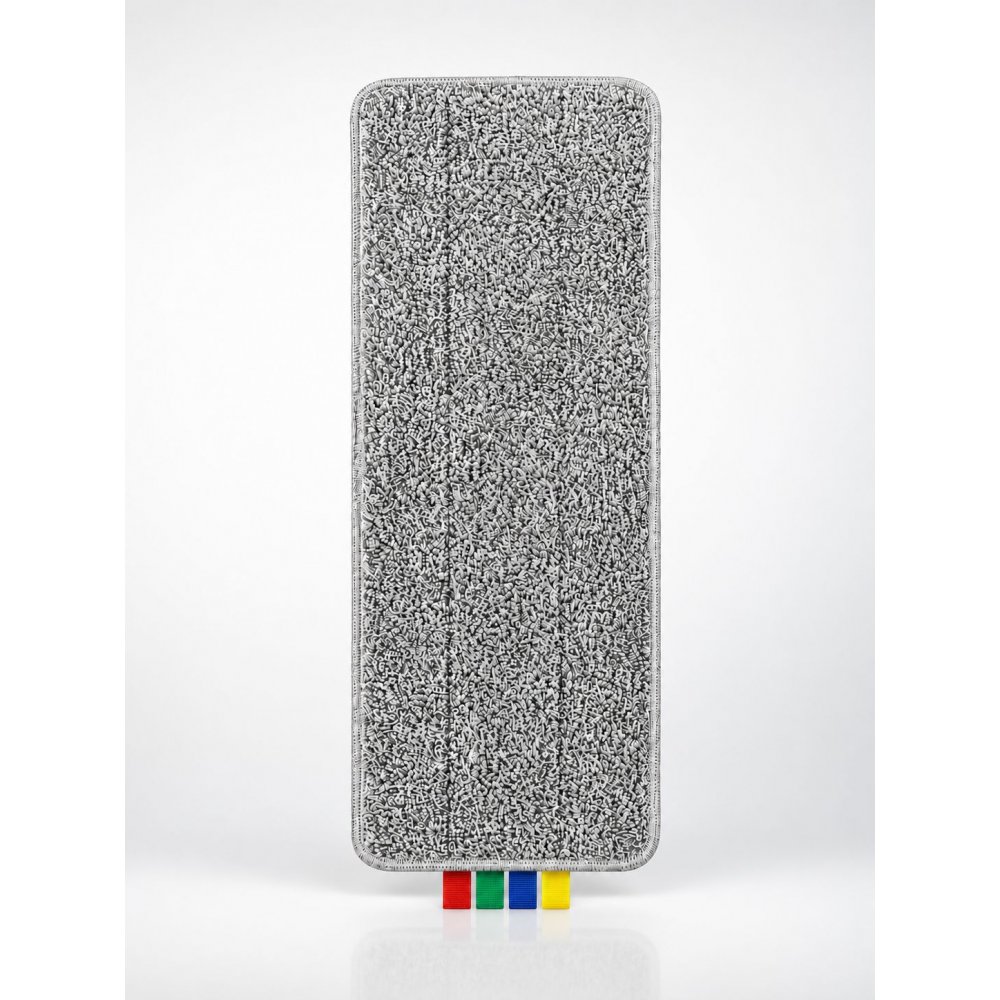Mop plat din microfibră cu scai Velcro și etichete pe culori