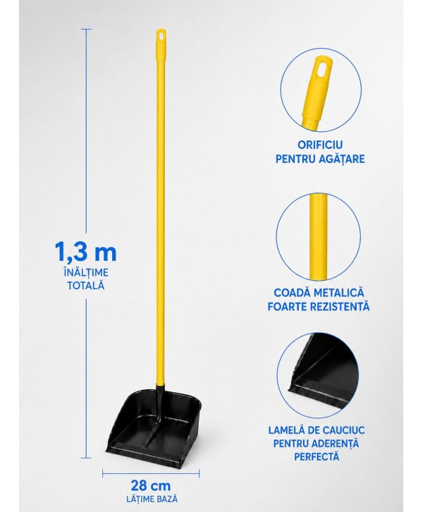 Făraș cu coadă metalică galbenă – Recomandat pentru băi și zone sanitare auxiliare Făraș cu coadă metalică galbenă – Recomandat pentru băi și zone sanitare auxiliare