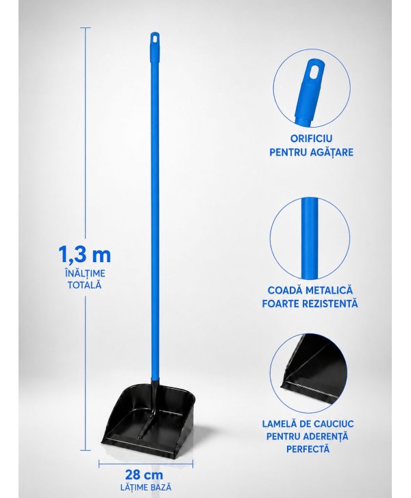 Făraș cu coadă metalică albastră – Recomandat pentru birouri și spații administrative