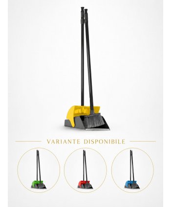  Produse de curatenie profesionale - Set matura si faras profesional cu coada inalta reglabila pe inaltime, capac rabatabil, lamela cauciuc, galben, cf cod culori UE - arli.ro
