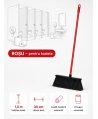 Mătură cu coadă metalică roșie, 1,3 m, lățime 34 cm – pentru toalete