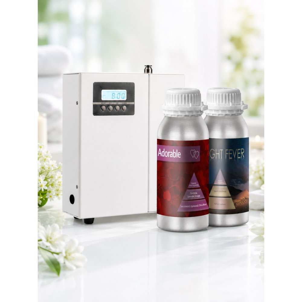 Pachet Difuzor Profesional de Uleiuri Esentiale ArliScent  + Adorable 500ml + Night Fever 500ml