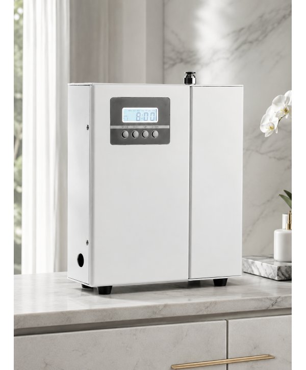 Dispenser pt ulei esential odorizant, acoperire 200 mp, priza, metalic, cheie, HVAC, nebulizare, alb, ArliScent 200P
