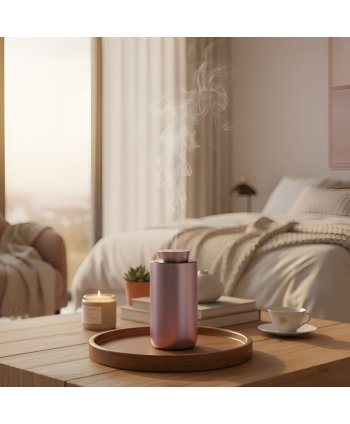 Difuzor Rose Gold pentru esențe odorizante prin nebulizare – Soluția ideală pentru auto și birou