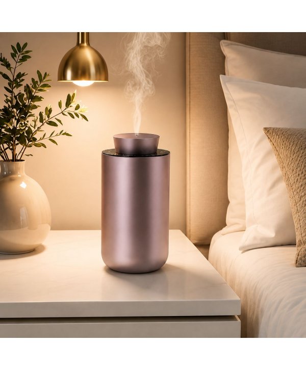 Difuzor Rose Gold pentru esențe odorizante prin nebulizare – Soluția ideală pentru auto și birou