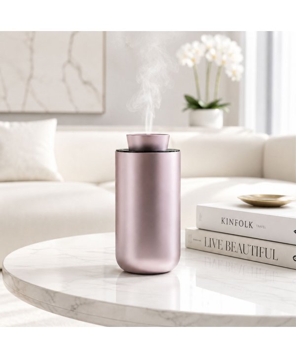 Difuzor Rose Gold pentru esențe odorizante prin nebulizare – Soluția ideală pentru auto și birou