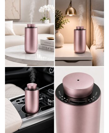 Difuzor Rose Gold pentru esențe odorizante prin nebulizare – Soluția ideală pentru auto și birou