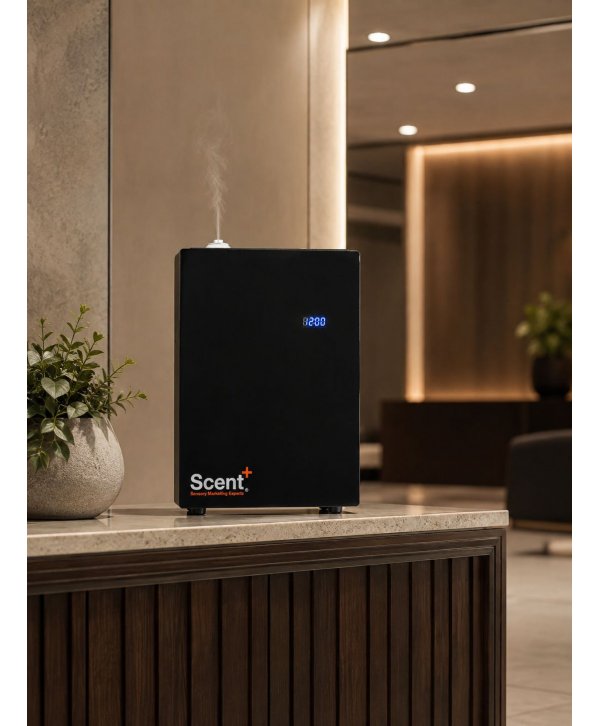 Aparat odorizant ulei esential, acoperire 700 mp, priza, app, bluetooth, instalatie HVAC, rezervor 150 ml, ScentPlus 700