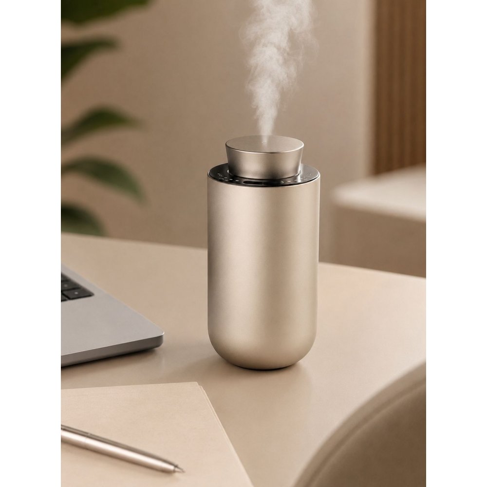 Difuzor Gold Champagne pentru esențe odorizante prin nebulizare – Soluția ideală pentru auto și birou