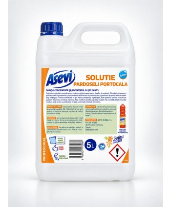 Asevi Profesional Pardoseli Portocala 5L – Detergent Concentrat cu Parfum Intens de Portocală