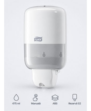 Dozator Săpun Lichid Tork Mini S2 – Alb Elevation Design, cod 561000