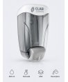 Dozator de sapun lichid Clar Systems din gama Trendy, ABS antistatic alb, 800 ml, rezervor cu reumplere, Spania