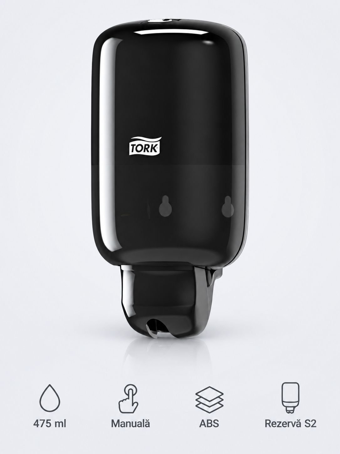 Dozator Săpun Lichid Tork Mini S2 – Negru Elevation Design, cod 561008