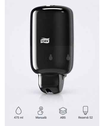 Dozator Săpun Lichid Tork Mini S2 – Negru Elevation Design, cod 561008