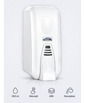 Dozator Săpun Spumă AWION, capacitate 500 ml, alb – Funcționalitate Esențială pentru Spații Neaglomerate