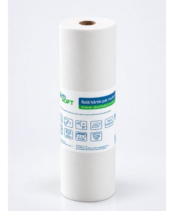 Rola hârtie cearceaf pat medical, cosmetic, masaj ArliSoft® 50 cm x 50 metri – Scutul de igienă pentru pacienți și clienți