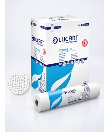Rola hartie cearceaf pat medical / cosmetic tratata antibacterian Lucart Strong 50 cm x 50 metri