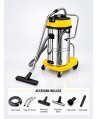 Aspirator profesional umed/uscat, Putere 2400 W, 80 L inox,  2500 mm H2O, 5 ani Garantie, ArliTech® CH802