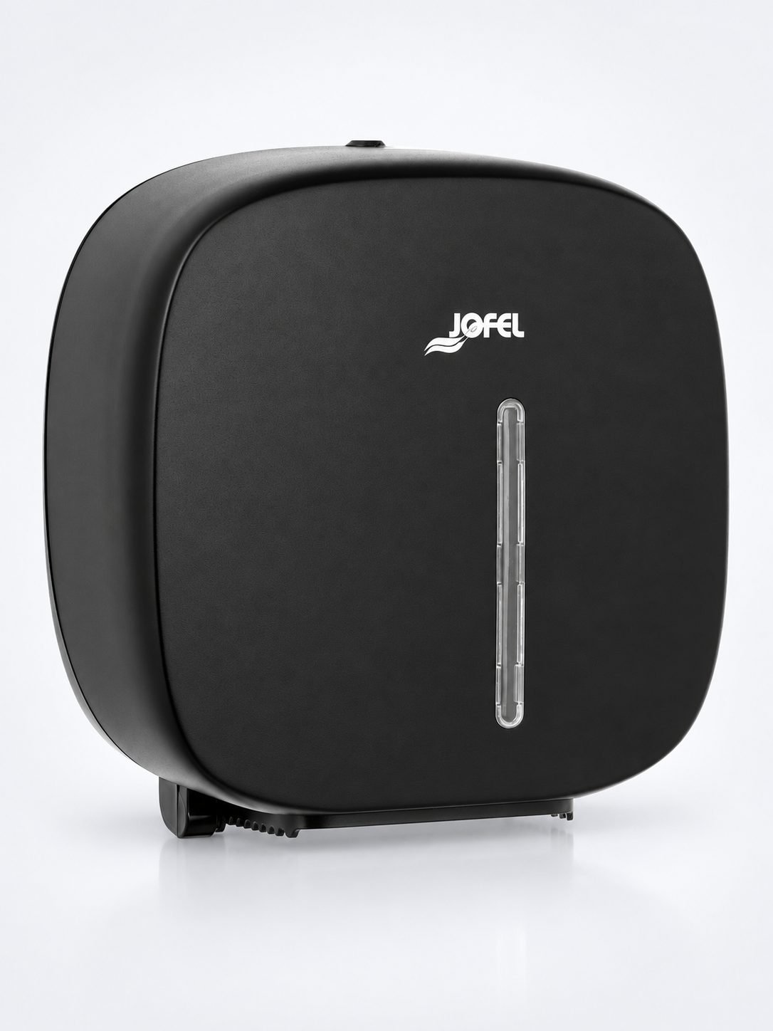 Dispenser Hârtie Igienică Jumbo Jofel TIMELESS negru – Eleganță Mată și Durabilitate pentru Spații Moderne
