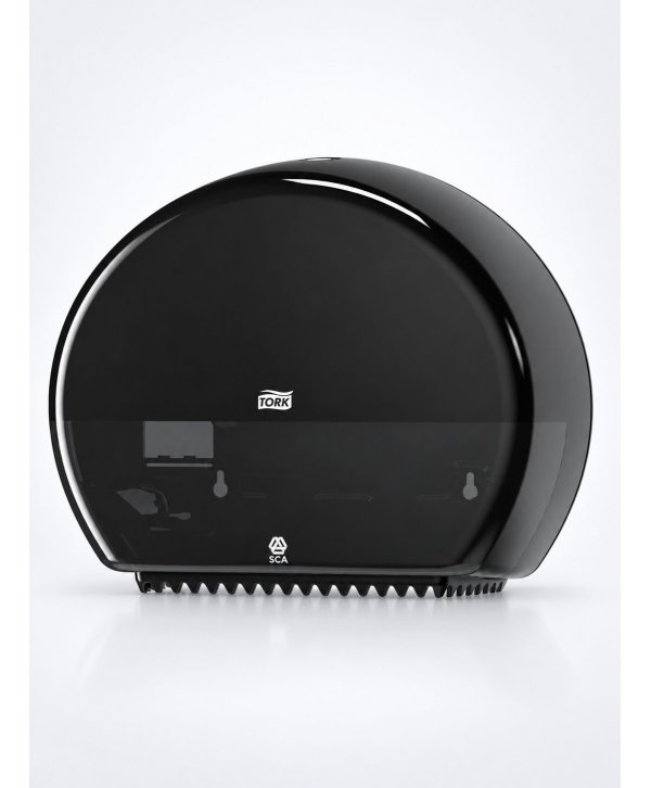 Dispenser Hârtie Igienică Tork Mini Jumbo T2 – Negru Elevation Design, cod 555008 Dispenser Hârtie Igienică Tork Mini Jumbo T2 – Negru Elevation Design, cod 555008