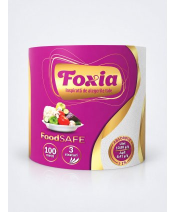 Prosoape de Bucătărie Foxia - 3 Straturi | 100 m | 100% Celuloză | FoodSAFE | Ambalare Individuală