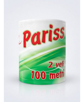 Prosop de Hârtie pentru Bucătărie PARISS – Monorolă 2 Straturi | 100% Celuloză | 100 m