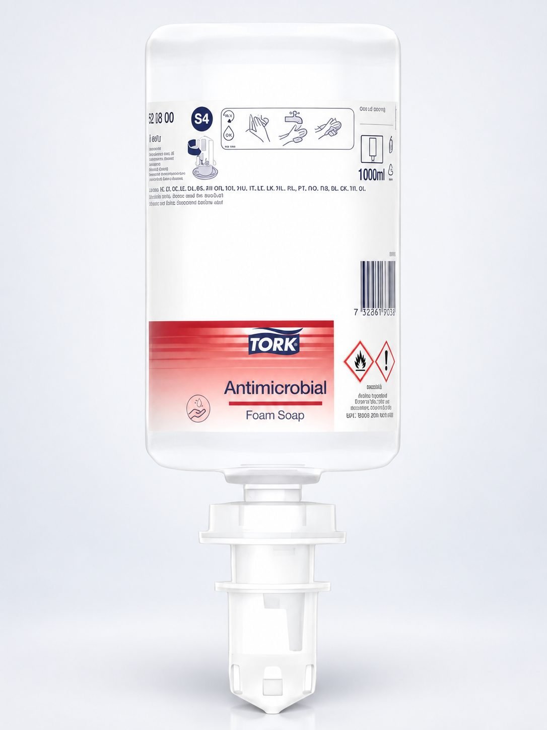 Săpun Spumă Antimicrobian Tork S4 – Rezervă 1000 ml, Cod 520800