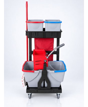 Cărucior Curățenie ArliPlus® M381 – Compact, Versatil și Extins pentru Echipare Completă