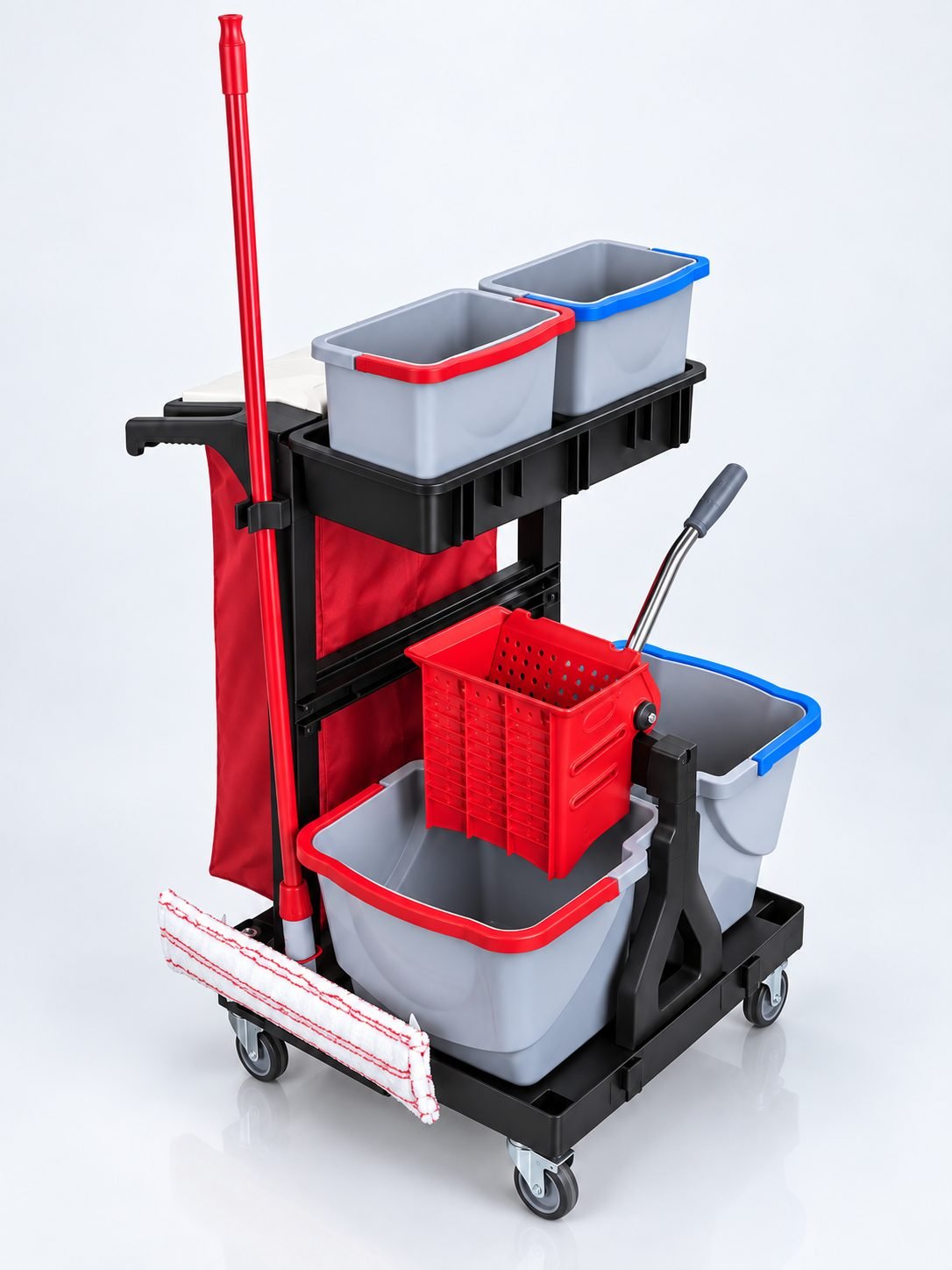 Cărucior Curățenie ArliPlus® M381 – Compact, Versatil și Extins pentru Echipare Completă