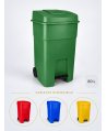 Pubela de gunoi cu pedala 80 litri pt colectare selectiva deseuri din sticla + 10 saci verzi ArliSoft 120 litri