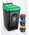 Coș de gunoi cu pedală pentru colectare selectivă deșeuri din sticlă 17 litri + 50 saci verzi ArliSoft 35 litri
