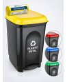 Coș de gunoi cu pedală pt colectare selectivă deșeuri din plastic 17 litri + 50 saci galbeni ArliSoft 35 litri