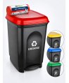 Coș de gunoi cu pedală pentru colectare selectivă deșeuri organice 17 litri + 50 saci roșii ArliSoft 35 litri