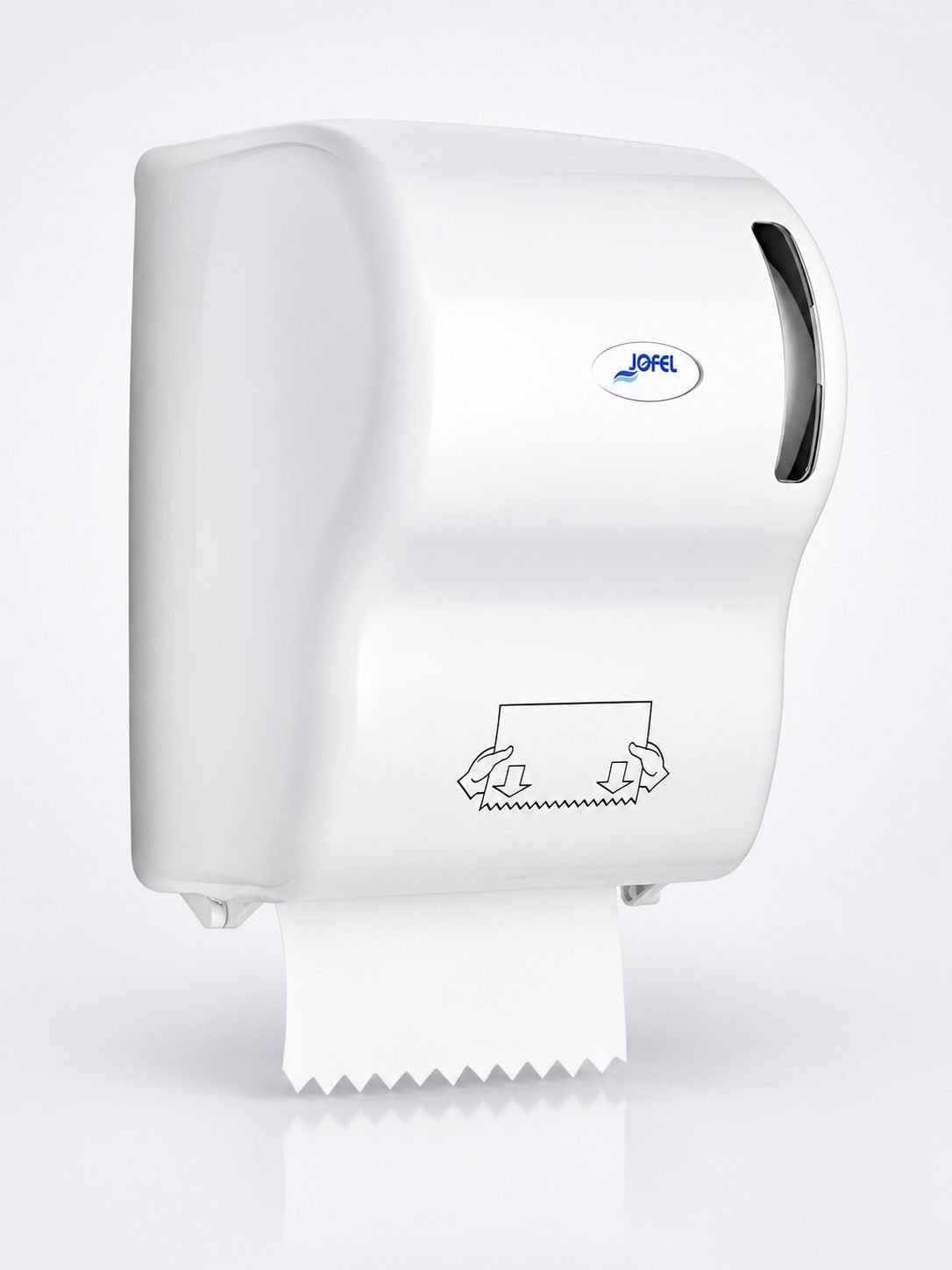 Dispenser Prosop Hartie Rola Autocut  Jofel AZUR, Reducere Consum de Hartie, Calitate Superioara, Profesional, alb