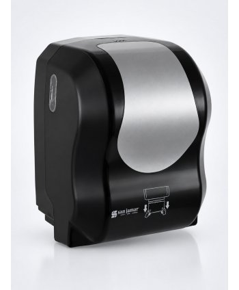 Dispenser Profesional Autocut San Jamar® SUMMIT – Negru & Cromat – Igienă Fără Contact și Design Premium