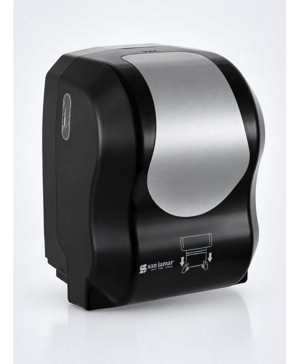 Dispenser Profesional Autocut San Jamar® SUMMIT – Negru & Cromat – Igienă Fără Contact și Design Premium