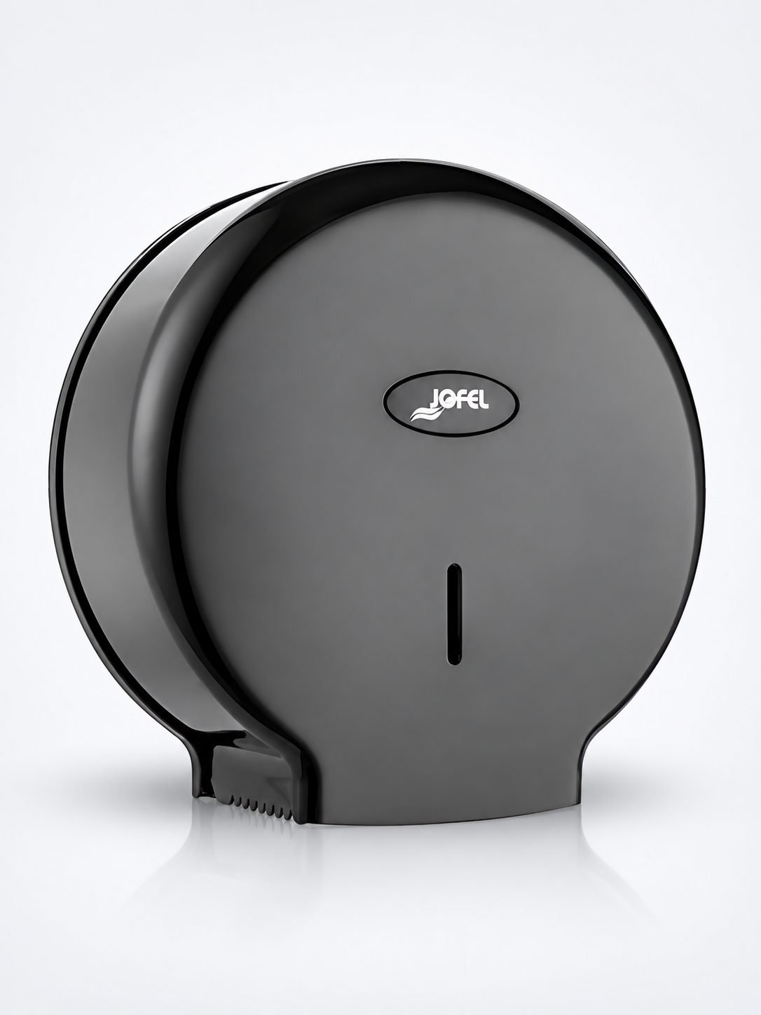 Dispenser de Hârtie Igienică Jofel SMART Negru pentru Role Jumbo – Design Modern și Funcționalitate pentru Spații Comerciale