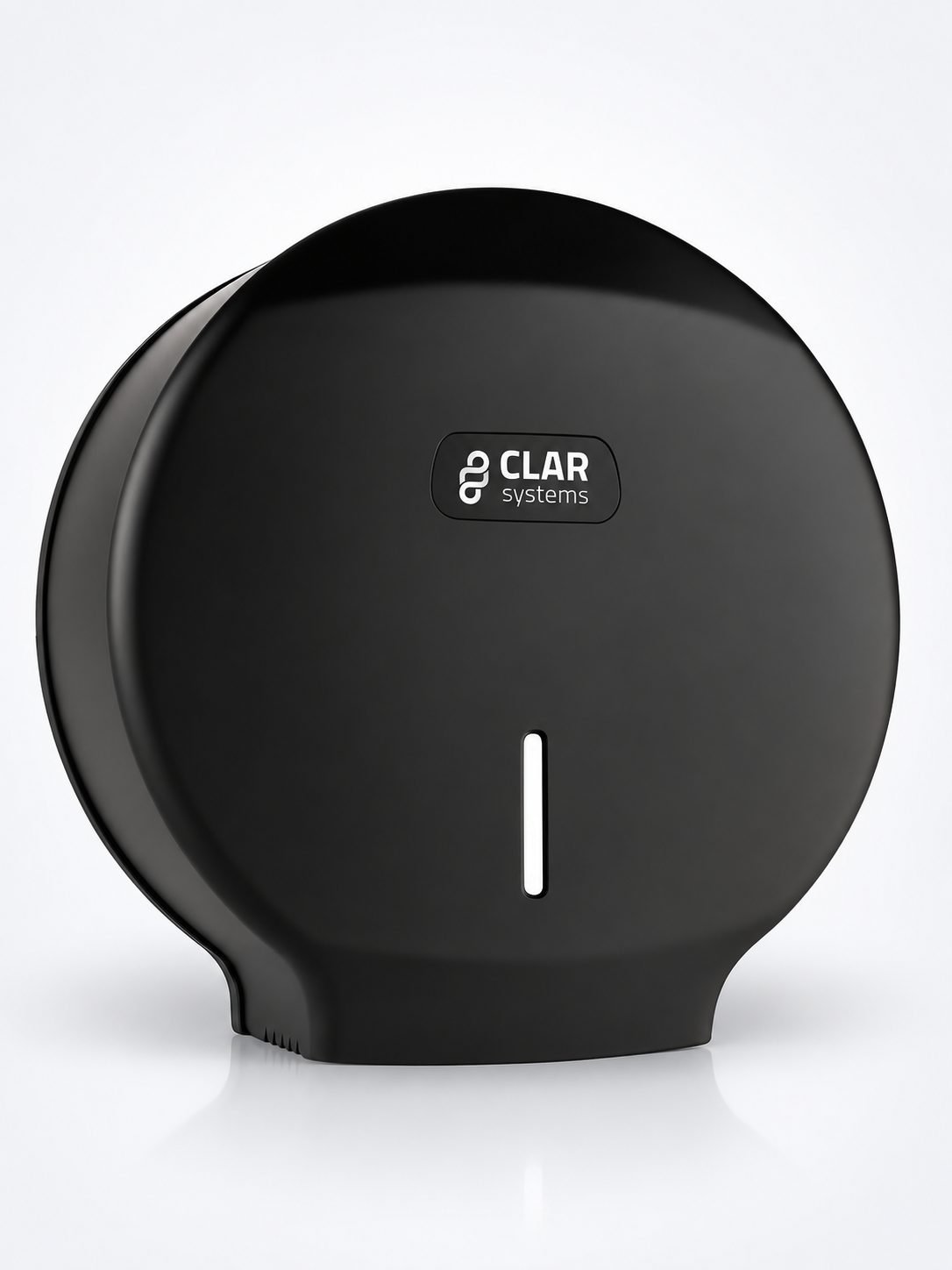 Dispenser de Hârtie Igienică CLAR Systems I-NOVA în Negru Mat Cauciucat – Funcționalitate și Eleganță în Design Modern