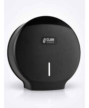 Dispenser de Hârtie Igienică CLAR Systems I-NOVA în Negru Mat Cauciucat – Funcționalitate și Eleganță în Design Modern