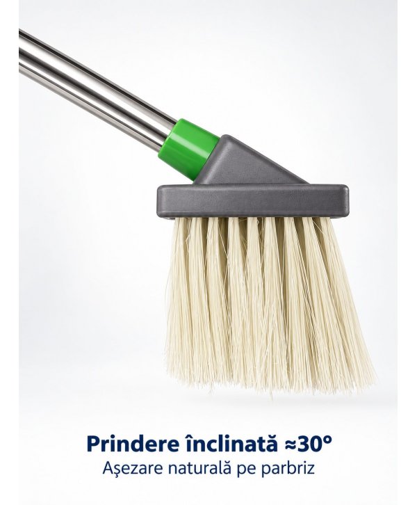 Perie pentru spălat auto cu coadă telescopică 60–100 cm – peri moi, prindere înclinată 30°