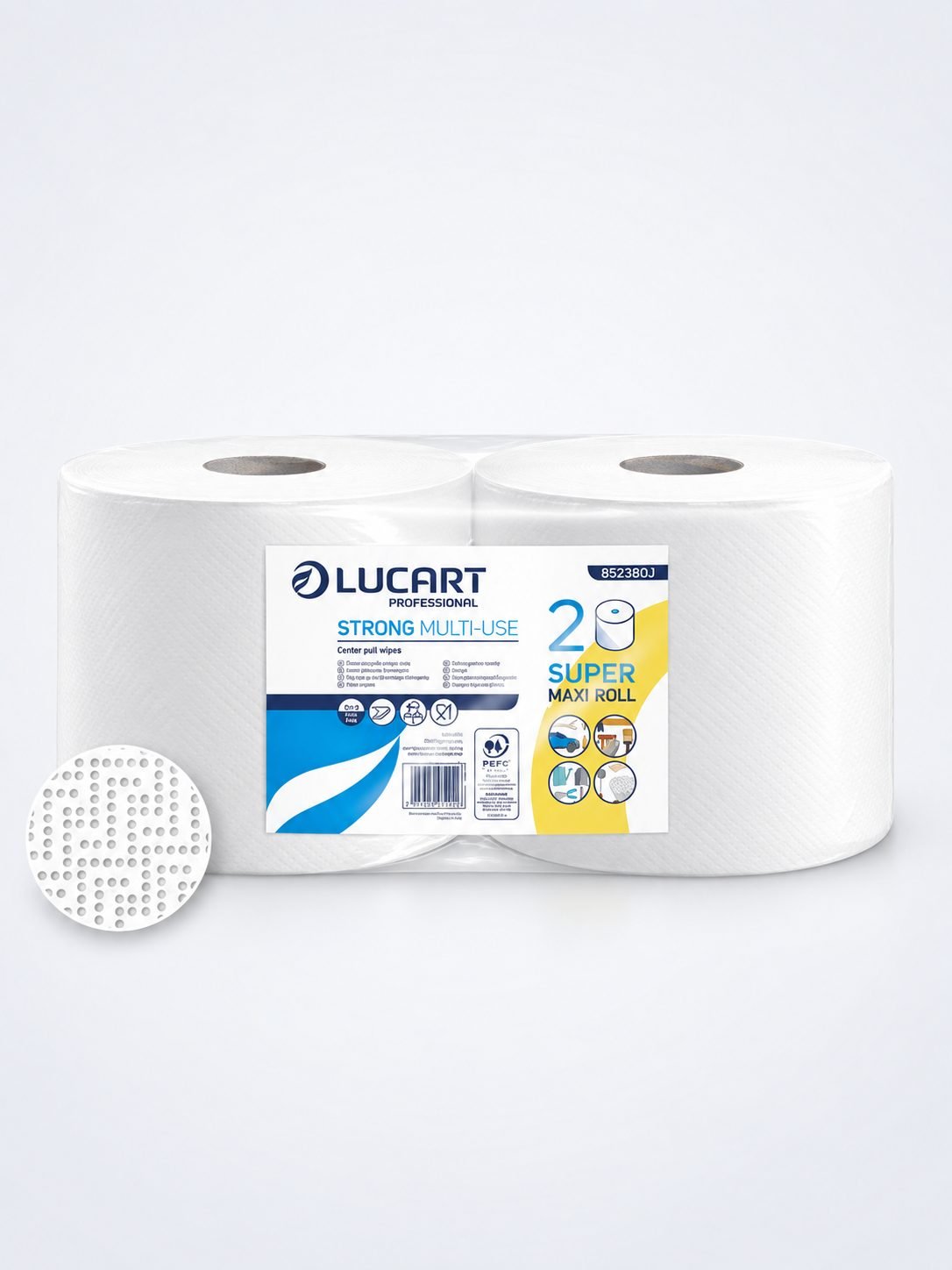 Hârtie Prosop Industrială Multi-Use (2 x 175 m) - 2 role/box – Performanță și Absorbție Superioară, Lucart 852360