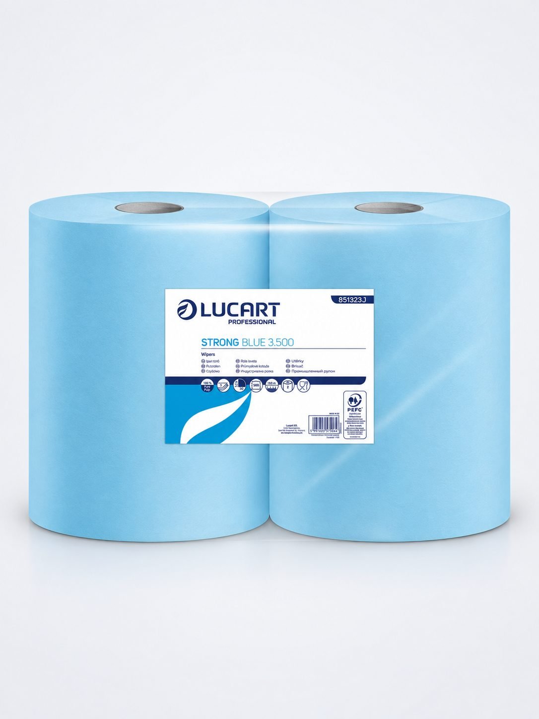 Hârtie Prosop Industrială 100% celuloza, 3 straturi, 500 portii, 150 metri, Ecolabel, Lucart Strong 851323