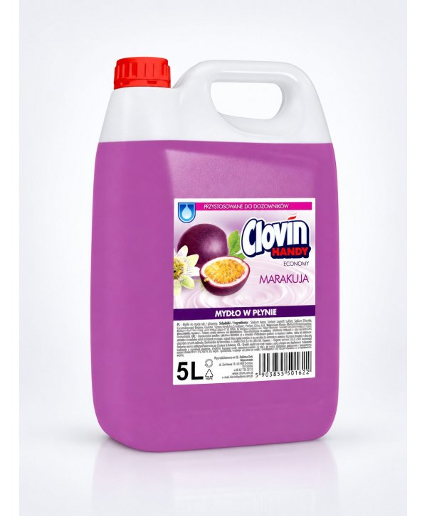 Săpun Lichid Clovin Handy Marakuja – 5L | Curățare Plăcută cu Aromă de Fructul Pasiunii Săpun Lichid Clovin Handy Marakuja – 5L | Curățare Plăcută cu Aromă de Fructul Pasiunii