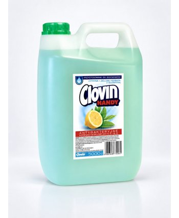 Săpun Lichid Antibacterian Clovin Lămâie & Ceai Verde – 5L | Curățare Eficientă și Protecție de Lungă Durată