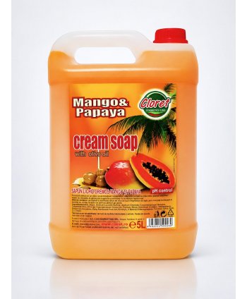 Săpun Lichid Cremos de Mango & Papaya cu Ulei de Măsline – 5L | Curățare Exotică și Hidratare Naturală