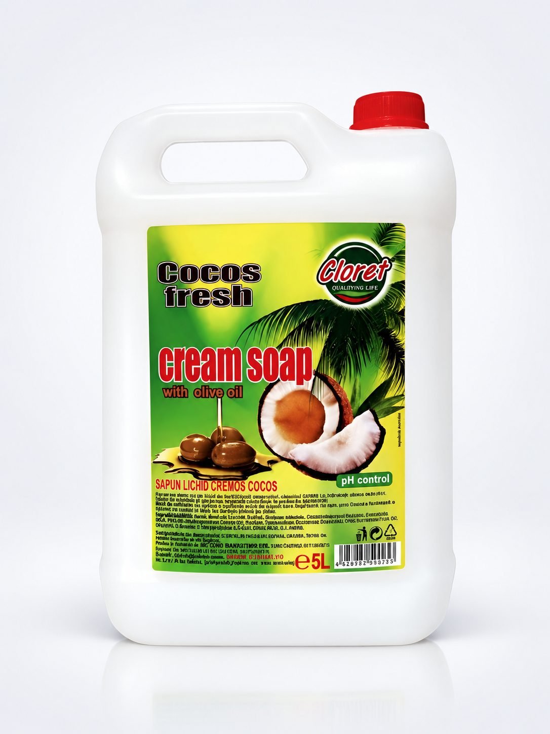 Săpun Lichid Cremos de Cocos Fresh cu Ulei de Măsline – 5L | Hidratare Intensă și Aromă Exotică de Cocos
