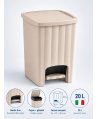 Coș de Gunoi 20L cu Pedală și Capac Cappuccino – Design Elegant și Igienă Fără Compromisuri