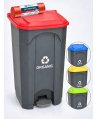 Pubela de gunoi cu pedala pt colectare selectiva deseuri organice, 87 litri + 10 saci rosii ArliSoft 240 litri